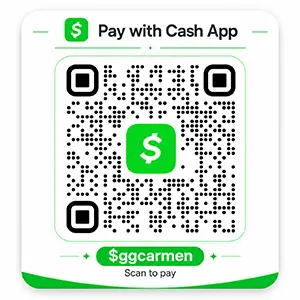 Cash App QR code — scan to pay $ggcarmen
